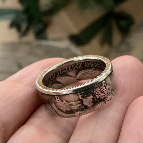 Handmade Jewelry - 1943 Coin Silver Ring USA Vintage Continental Collectible